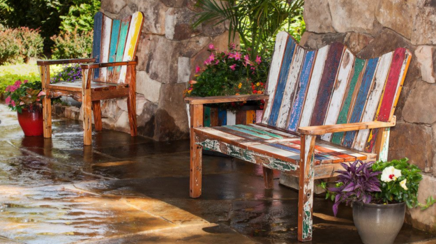 recycled boat outdoor furniture - warehouse 2120