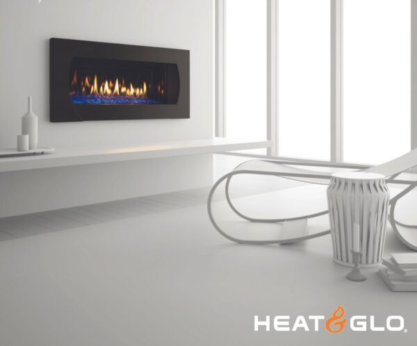 Living room with Heat & Glo Mezzo 36 Gas Fireplace