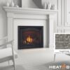 Heat & Glo SlimLine 7X Gas Heat N Glo Slimline Fireplace with Griege Brick Refractory