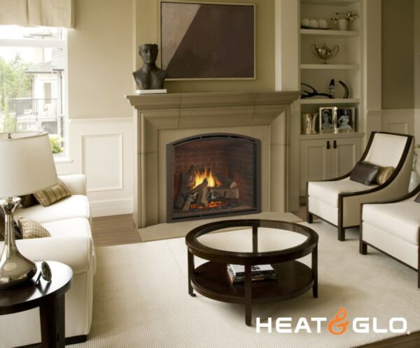 Heat & Glo True 36 Gas Fireplace with Stratford Brick Refractory - TRUE-36S-IFT