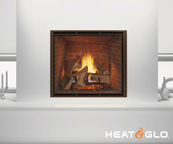 Heat & Glo True 36 Gas Fireplace with Stratford Brick Refractory - TRUE-36S-IFT