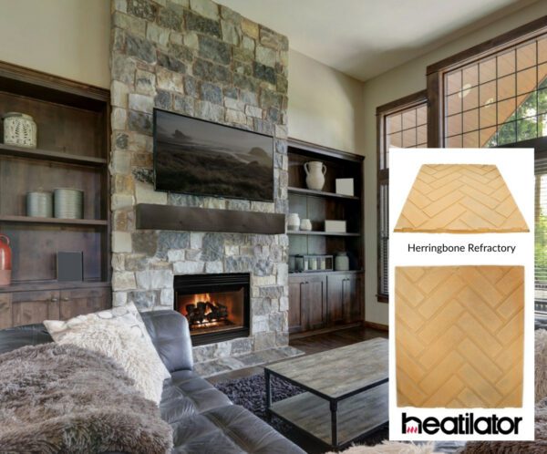 Heatilator Accelerator 42 Wood Fireplace Radiant with Herringbone Refractory