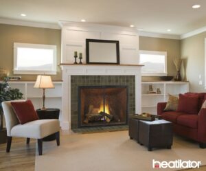 Heatilator Heirloom 50 Gas Fireplace with Herringbone refractory - HEIR50H-IFT