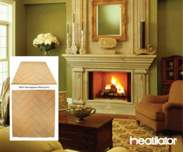 Heatilator Icon 36" Wood Fireplace with Herringbone Refractory