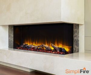 SimpliFire 43" Scion Trinity 3-Sided Linear Electric Fireplace - SF-SCT43-BK