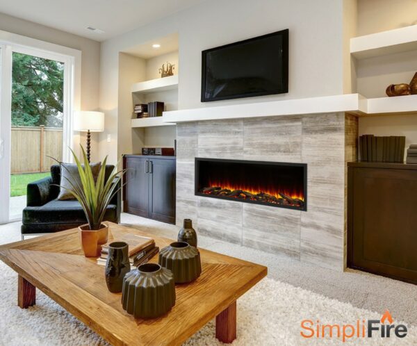 SimpliFire 55" Scion Clean Face Linear Electric Fireplace - SF-SC55-BK