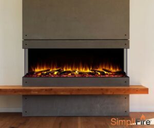 SimpliFire 55" Scion Trinity 3-Sided Linear Electric Fireplace - SF-SCT55-BK